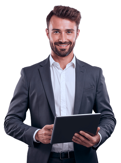 man holding a bitcoin